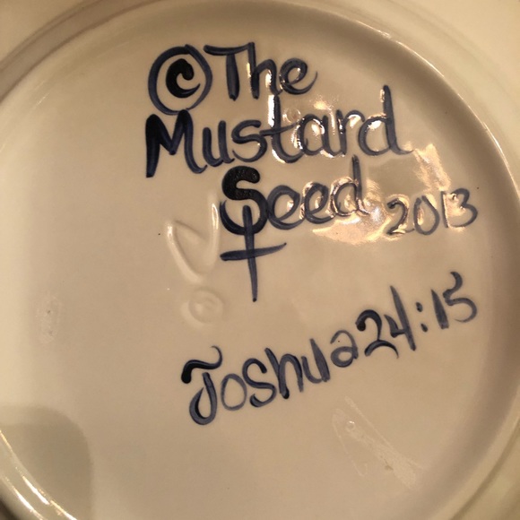 🏡 Hand Painted Mustard Seed Collector Plate - Picture 2 of 5